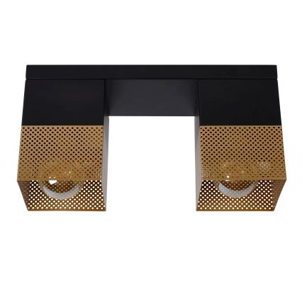Lucide 21123/02/02 - Stropné svietidlo RENATE 2xE27/40W/230V zlatá/čierna