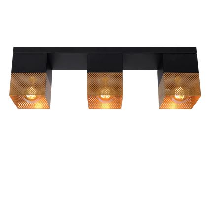 Lucide 21123/03/02 - Stropné svietidlo RENATE 3xE27/40W/230V zlatá/čierna