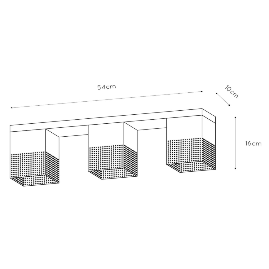 Lucide 21123/03/02 - Stropné svietidlo RENATE 3xE27/40W/230V zlatá/čierna