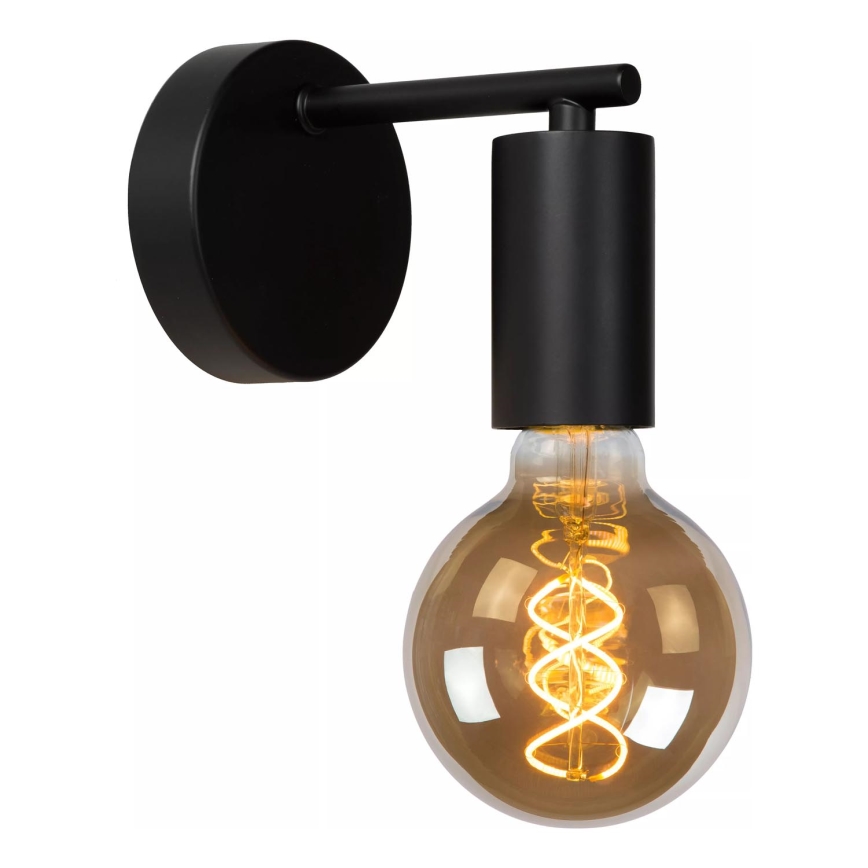 Lucide 21221/01/30 - Nástenná lampa LEANNE 1xE27/40W/230V čierna