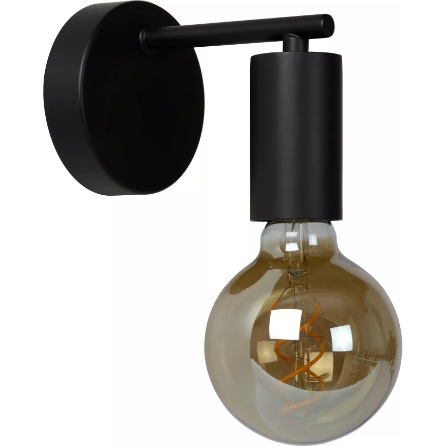 Lucide 21221/01/30 - Nástenná lampa LEANNE 1xE27/40W/230V čierna