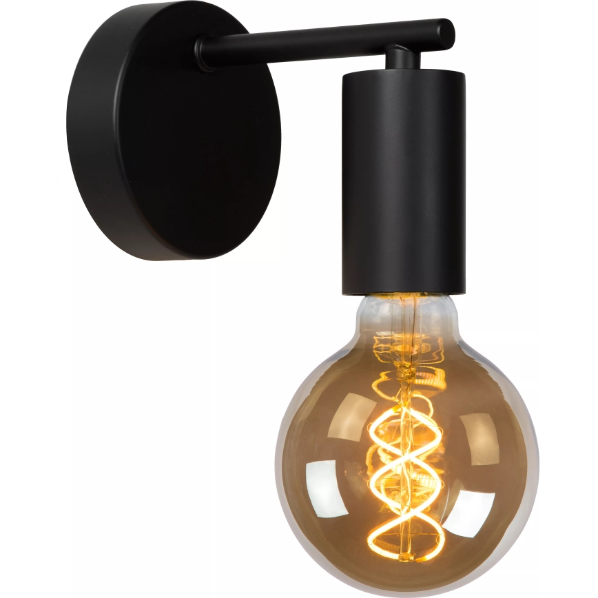 Lucide 21221/01/30 - Nástenná lampa LEANNE 1xE27/40W/230V čierna