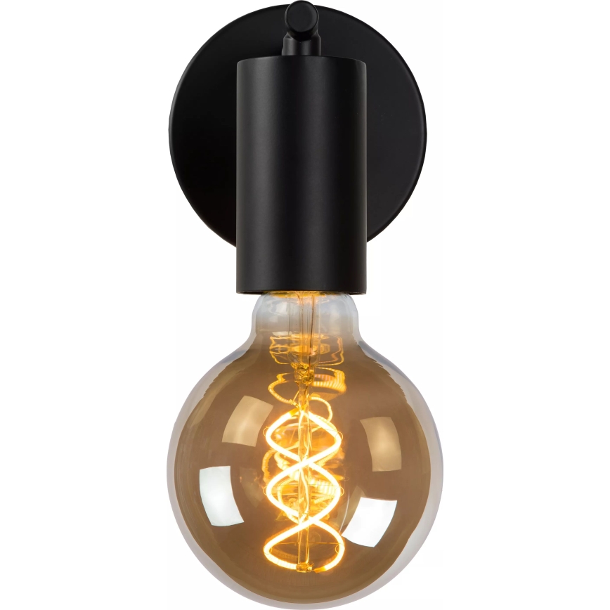 Lucide 21221/01/30 - Nástenná lampa LEANNE 1xE27/40W/230V čierna