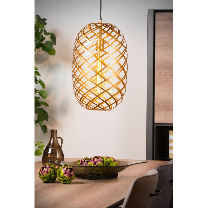 Lucide 21417/32/02 - Luster na lanku WOLFRAM 1xE27/60W/230V mosadz