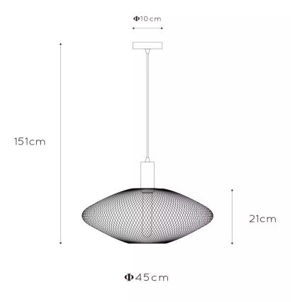 Lucide 21423/45/02 - Luster na lanku MESH 1xE27/40W/230V