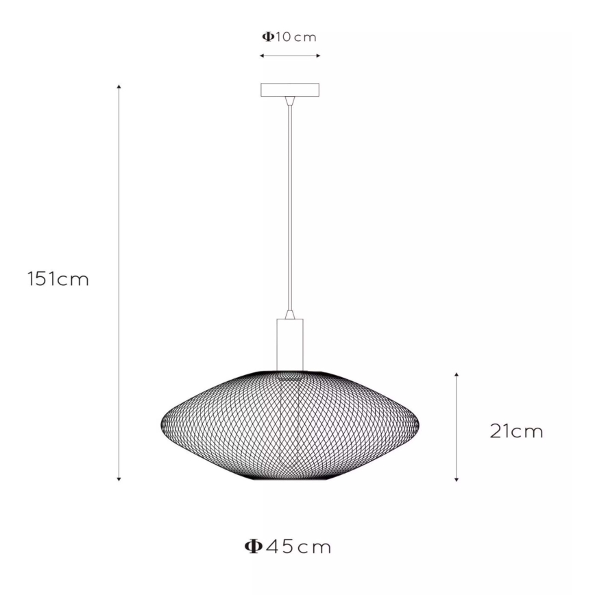 Lucide 21423/45/02 - Luster na lanku MESH 1xE27/40W/230V