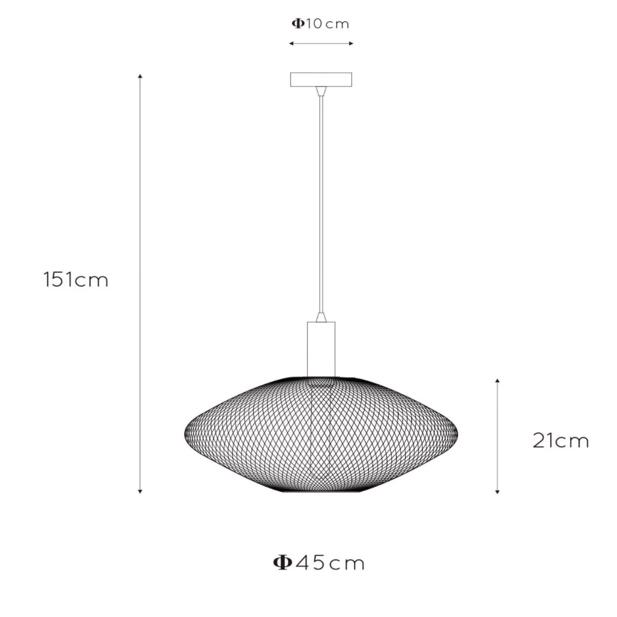 Lucide 21423/45/30 - Luster na lanku MESH 1xE27/40W/230V