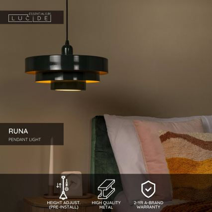 Lucide 21443/35/33 - Luster na lanku RUNA 1xE27/40W/230V zelený
