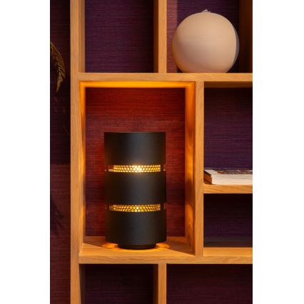 Lucide 21533/01/30 - Stolná lampa ROSAS 1xE27/40W/230V čierna