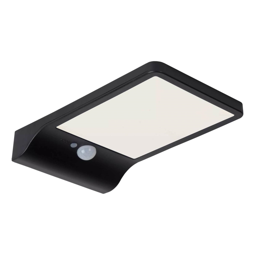 Lucide 22862/04/30 - LED solárne nástenné svietidlo so senzorom BASIC LED/3W/1,2V IP44 2000 mAh