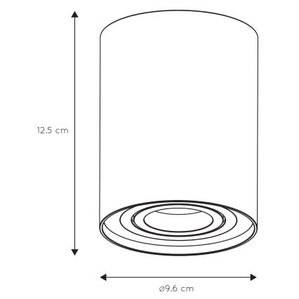 Lucide 22952/01/02 - Bodové svietidlo TUBE 1xGU10/50W/230V zlatá