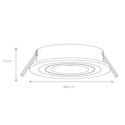 Lucide 22954/01/31 - Podhľadové svietidlo TUBE 1xGU10/50W/230V biela