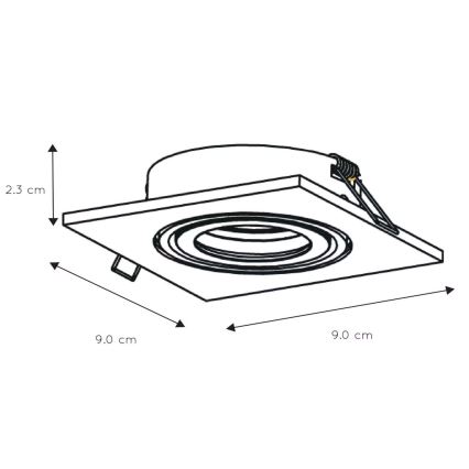 Lucide 22955/01/12 - Podhľadové svietidlo TUBE 1xGU10/50W/230V matný chróm