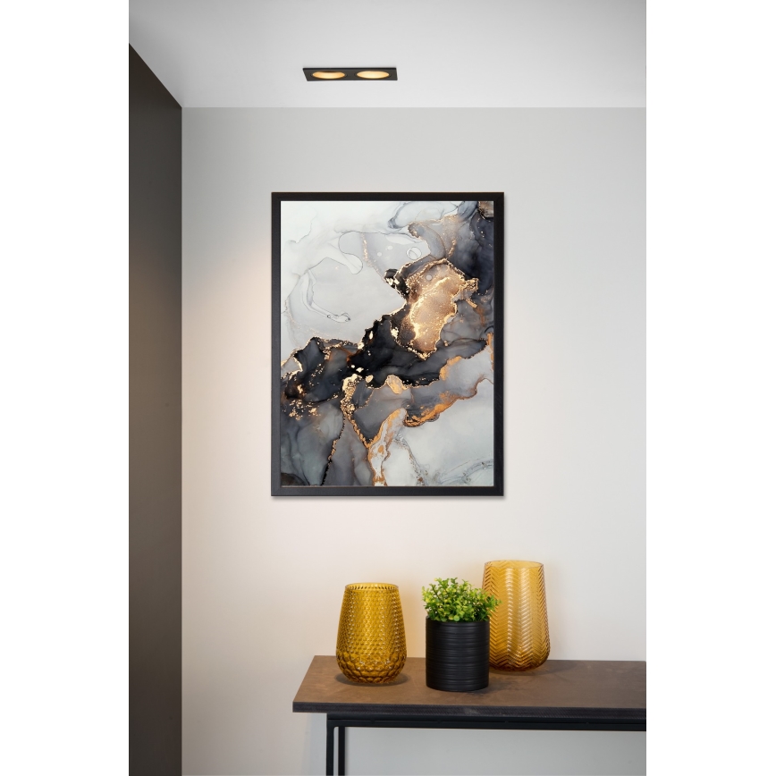 Lucide 22959/02/30 - Podhľadové svietidlo EMBED 2xGU10/50W/230V čierna