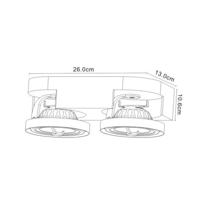 Lucide 22960/20/31 - LED Bodové svietidlo VERSUM AR111 LED/2x10W/230V biela