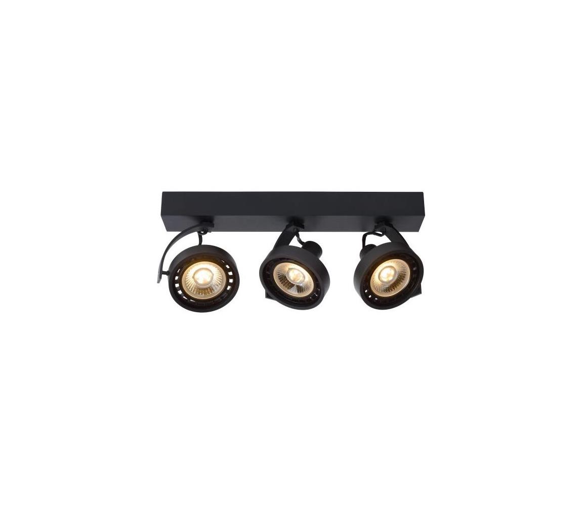 Lucide 22968/36/30 -LED Stmievateľné bodové svietidlo DORIAN 3xGU10/12W/230V čierna 22968/36/30