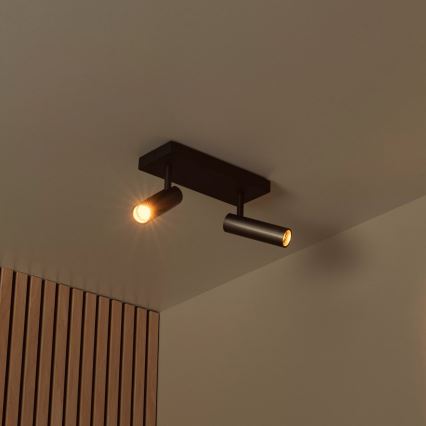 Lucide 22974/02/15 - Bodové svietidlo GRADO 2xGU10/8W/230V čierna/hnedá