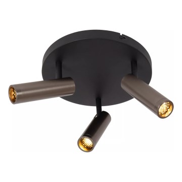 Lucide 22974/13/15 - Bodové svietidlo GRADO 3xGU10/40W/230V hnedá/čierna