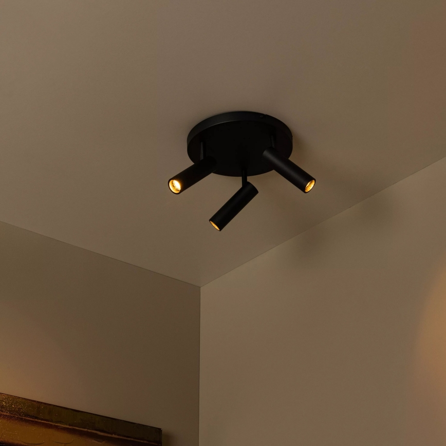 Lucide 22974/13/30 - Bodové svietidlo GRADO 3xGU10/12W/230V čierna