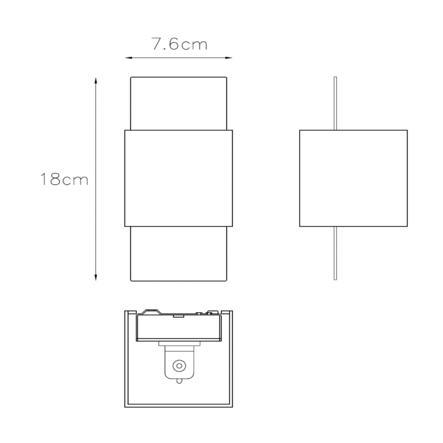Lucide 23208/31/30 - Nástenné svietidlo CUBO 1xG9/40W/230V čierne