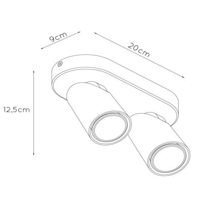 Lucide 23954/11/30 - LED Stmievateľné bodové svietidlo XYRUS 2xGU10/5W/230V