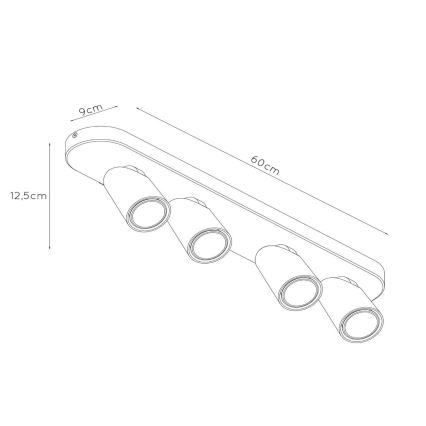 Lucide 23954/21/30 - LED Stmievateľné bodové svietidlo XYRUS 4xGU10/5W/230V