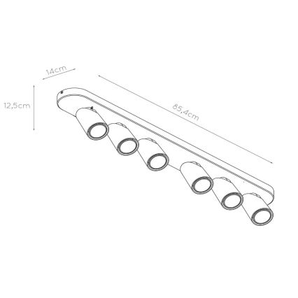 Lucide 23954/31/30 - LED Stmievateľné bodové svietidlo XYRUS 6xGU10/5W/230V