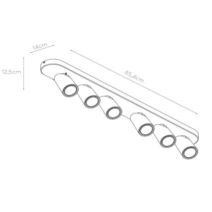 Lucide 23954/31/31 - LED Stmievateľné bodové svietidlo XYRUS 6xGU10/5W/230V