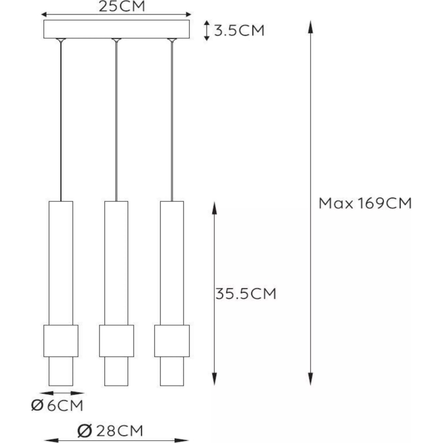 Lucide 24402/15/96 - LED Stmievateľný luster na lanku MARGARY 3xLED/4W/230V mosadz