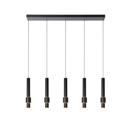 Lucide 24402/30/30 - LED Stmievateľný luster na lanku MARGARY 5xLED/4,2W/230V čierna