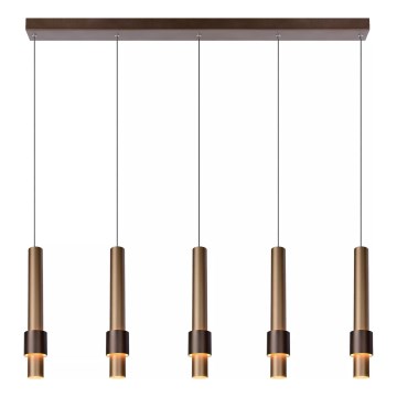 Lucide 24402/30/96 - LED Stmievateľný luster na lanku MARGARY 5xLED/4,2W/230V mosadz