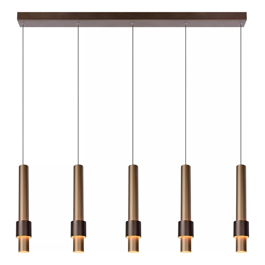 Lucide 24402/30/96 - LED Stmievateľný luster na lanku MARGARY 5xLED/4,2W/230V mosadz