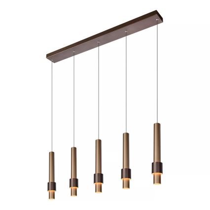 Lucide 24402/30/96 - LED Stmievateľný luster na lanku MARGARY 5xLED/4,2W/230V mosadz