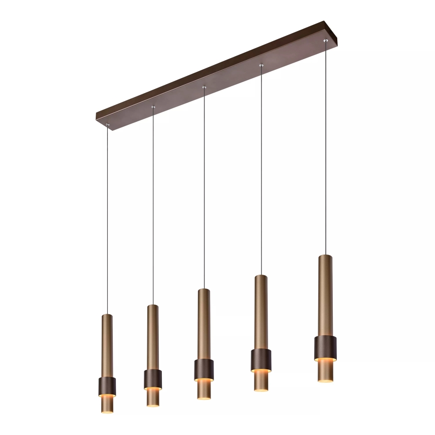 Lucide 24402/30/96 - LED Stmievateľný luster na lanku MARGARY 5xLED/4,2W/230V mosadz