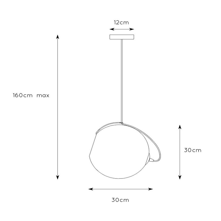 Lucide 25405/30/65 - Luster na lanku JAZZLYNN 1xE27/60W/230V pr. 30 cm
