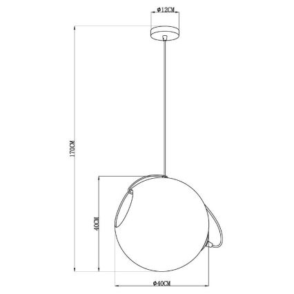 Lucide 25405/40/60 - Luster na lanku JAZZLYNN 1xE27/60W/230V