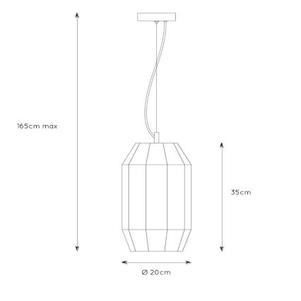 Lucide 25408/01/30 - Luster na lanku FERN 1xE27/60W/230V