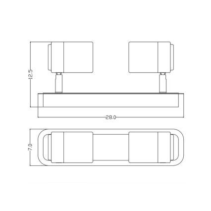 Lucide 26957/10/30 - LED Stmievateľné bodové svietidlo LENNERT 2xGU10/5W/230V čierny