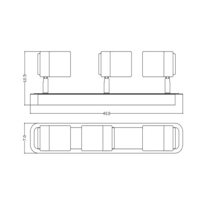 Lucide 26957/15/12 - LED Bodové svietidlo LENNERT LED/3x5W/230V matný chróm