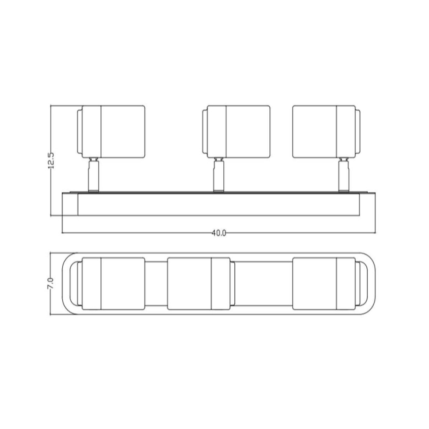 Lucide 26957/15/30 - LED Bodové svietidlo LENNERT LED/3x5W/230V čierny