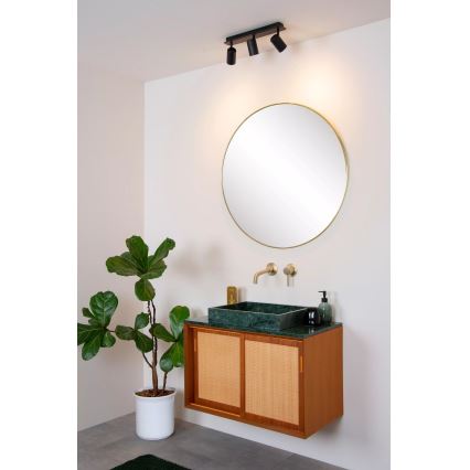 Lucide 26958/15/30 - LED Stmievateľné kúpeľňové bodové svietidlo LENNERT 3xGU10/5W/230V IP44 čierna