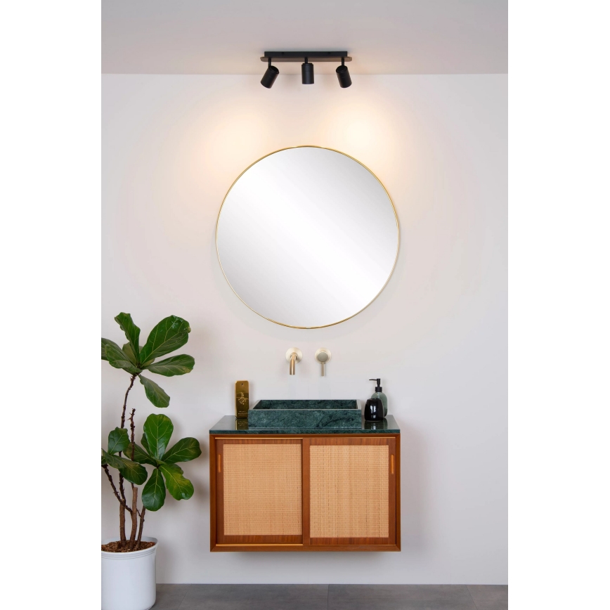 Lucide 26958/15/30 - LED Stmievateľné kúpeľňové bodové svietidlo LENNERT 3xGU10/5W/230V IP44 čierna
