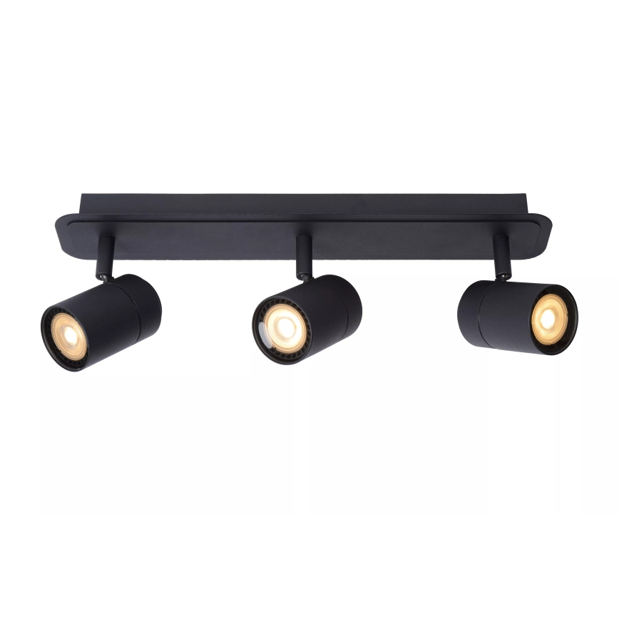Lucide 26958/15/30 - LED Stmievateľné kúpeľňové bodové svietidlo LENNERT 3xGU10/5W/230V IP44 čierna