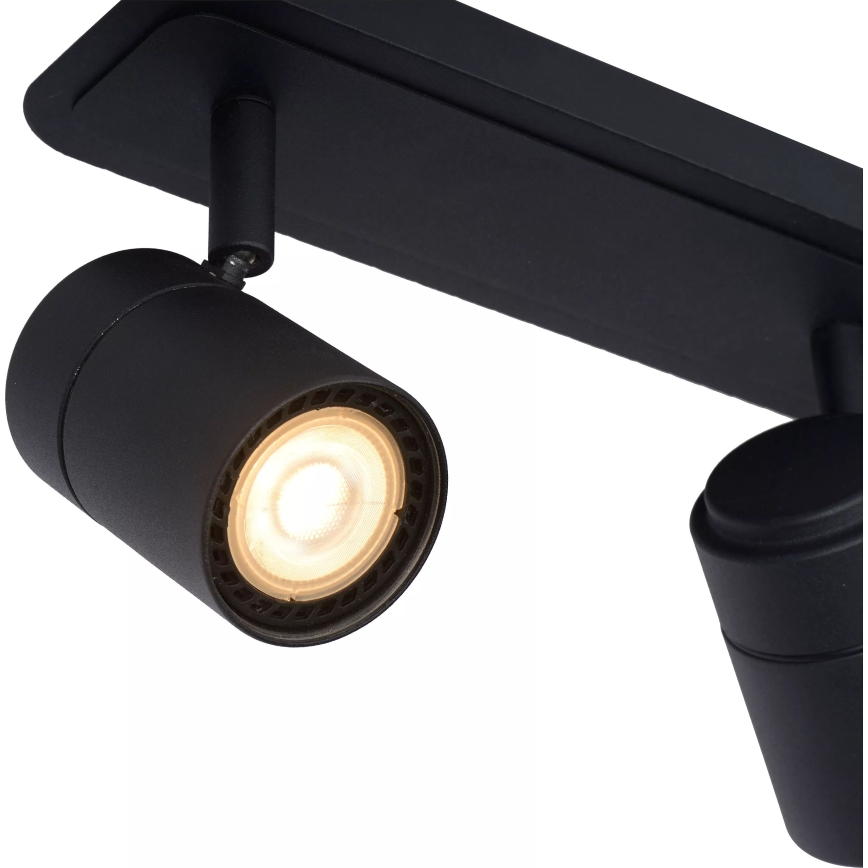 Lucide 26958/15/30 - LED Stmievateľné kúpeľňové bodové svietidlo LENNERT 3xGU10/5W/230V IP44 čierna