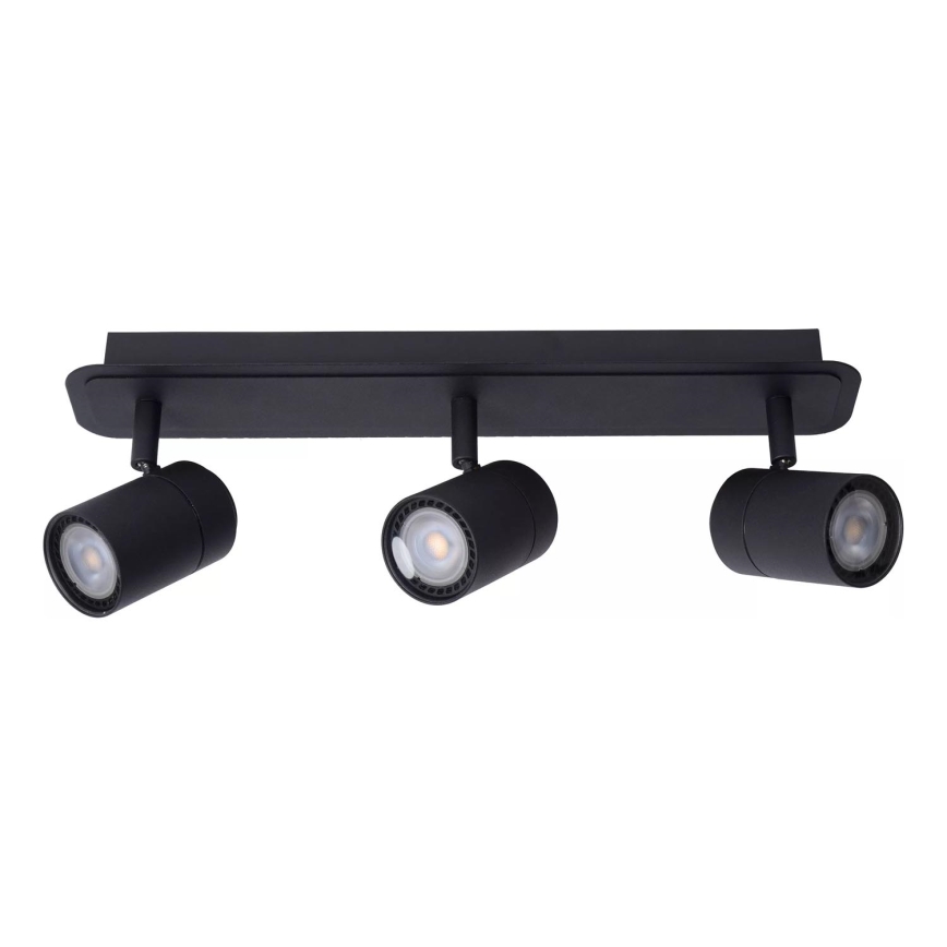 Lucide 26958/15/30 - LED Stmievateľné kúpeľňové bodové svietidlo LENNERT 3xGU10/5W/230V IP44 čierna
