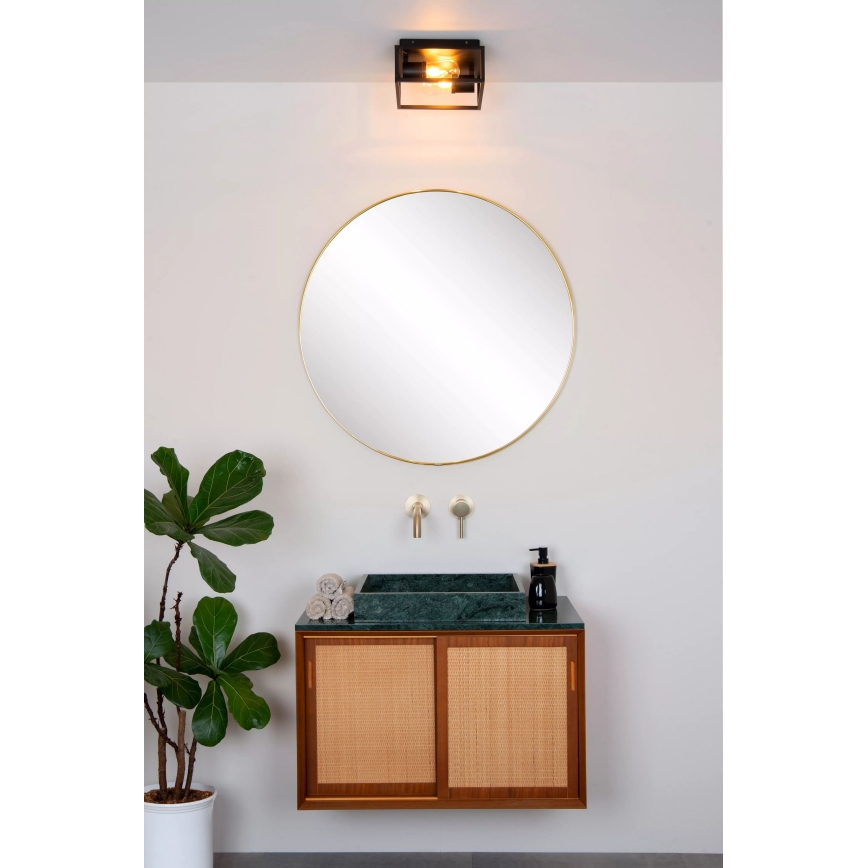 Lucide 27100/02/30 - Kúpeľňové stropné svietidlo CARLYN 2xE14/6W/230V IP54 čierna