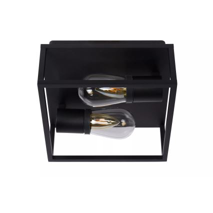 Lucide 27100/02/30 - Kúpeľňové stropné svietidlo CARLYN 2xE14/6W/230V IP54 čierna