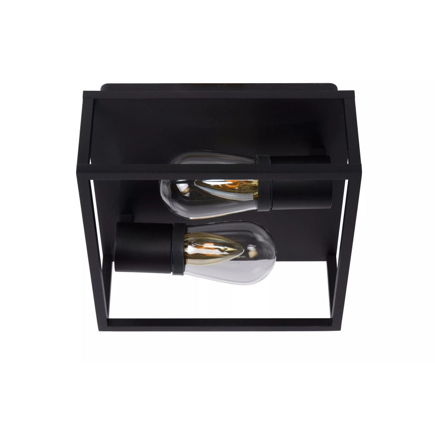 Lucide 27100/02/30 - Kúpeľňové stropné svietidlo CARLYN 2xE14/6W/230V IP54 čierna