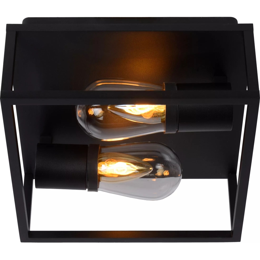 Lucide 27100/02/30 - Kúpeľňové stropné svietidlo CARLYN 2xE14/6W/230V IP54 čierna