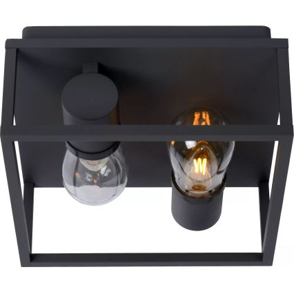 Lucide 27100/02/30 - Kúpeľňové stropné svietidlo CARLYN 2xE14/6W/230V IP54 čierna